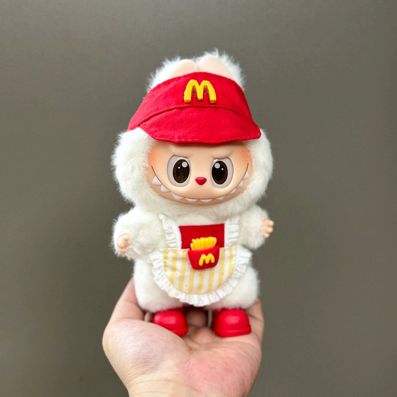 for Sale Only Clothes Fit Labubu Pull Cloth Doll Clothes 17cm Plush Vinyl Pendant Can Wear Clothes Christmas Set