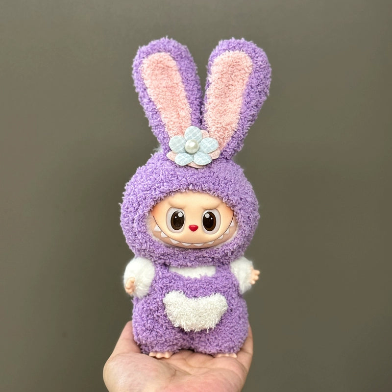 for Sale Only Clothes Fit Labubu Pull Cloth Doll Clothes 17cm Plush Vinyl Pendant Can Wear Clothes Christmas Set