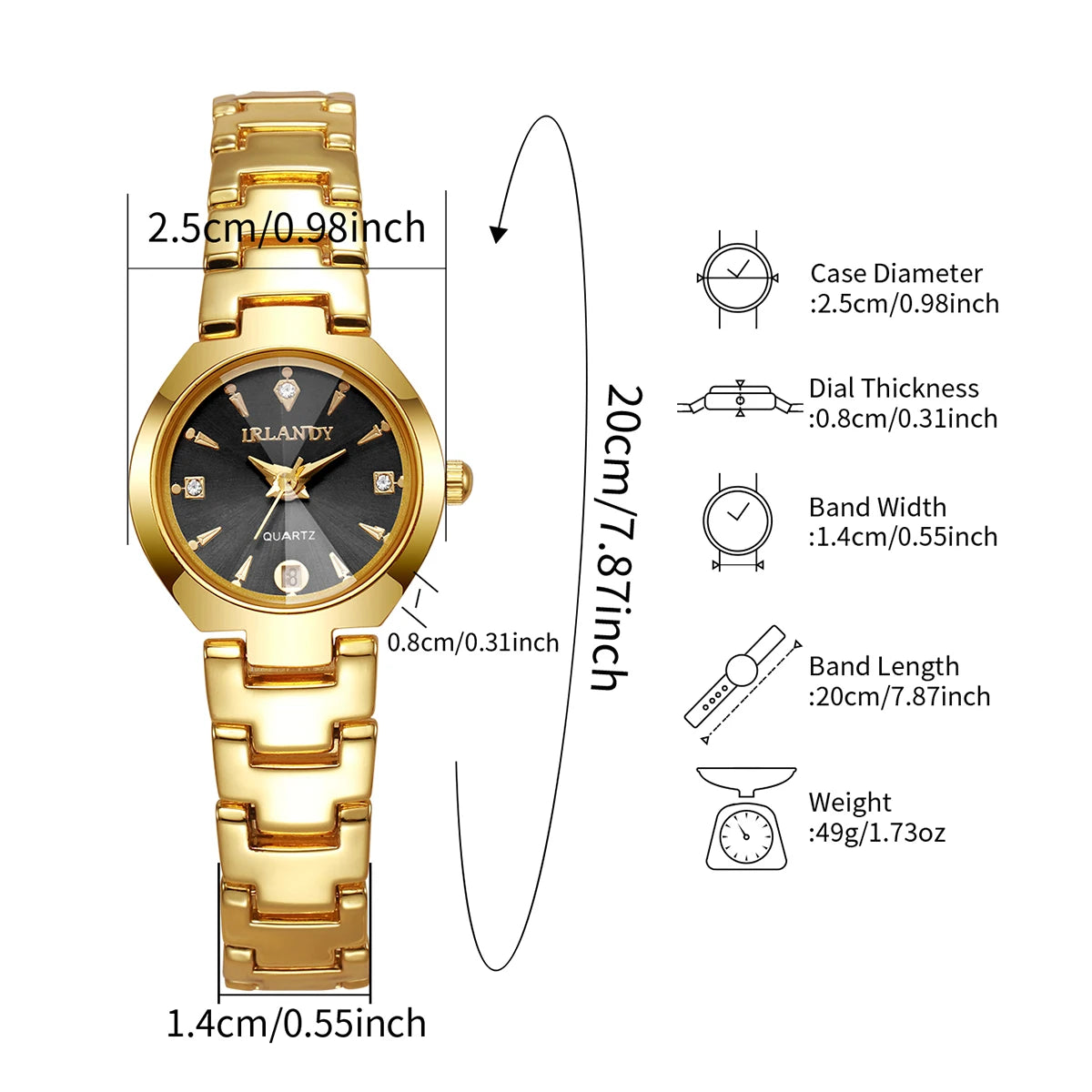 2PCS Fashion Couple Watches Set Luxury Steel Band Men Calendar Watch Women Quartz Wristwatch Clock Gift (Without Box)