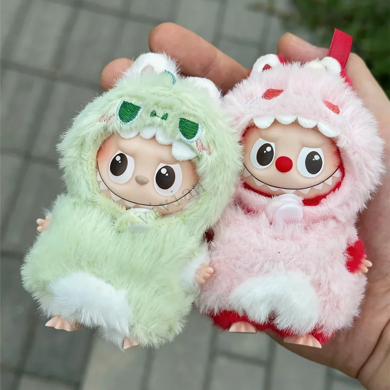 For Labubu 4.0 Pin for Love Clothes Pink Green Dinosaur Suit For 10.5cm Labubu doll Outfit Clothes Accessories