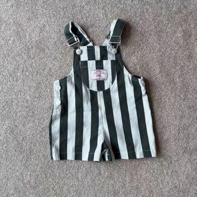 HY2621 Korean Style Infant Toddler Clothing Boys Girls Summer Fashion Washed Overalls Short Pants Korean Version Casual Trousers