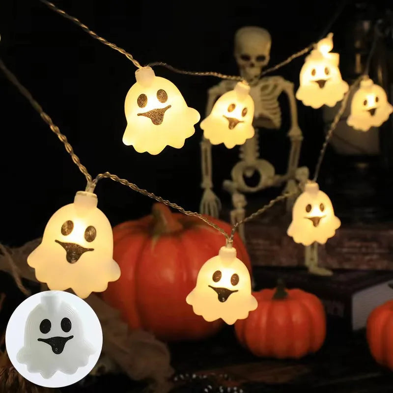 2024 New Halloween String Lights attery Operated Ghost String Lights Cute Halloween Lights Indoor for Party Decorations 676