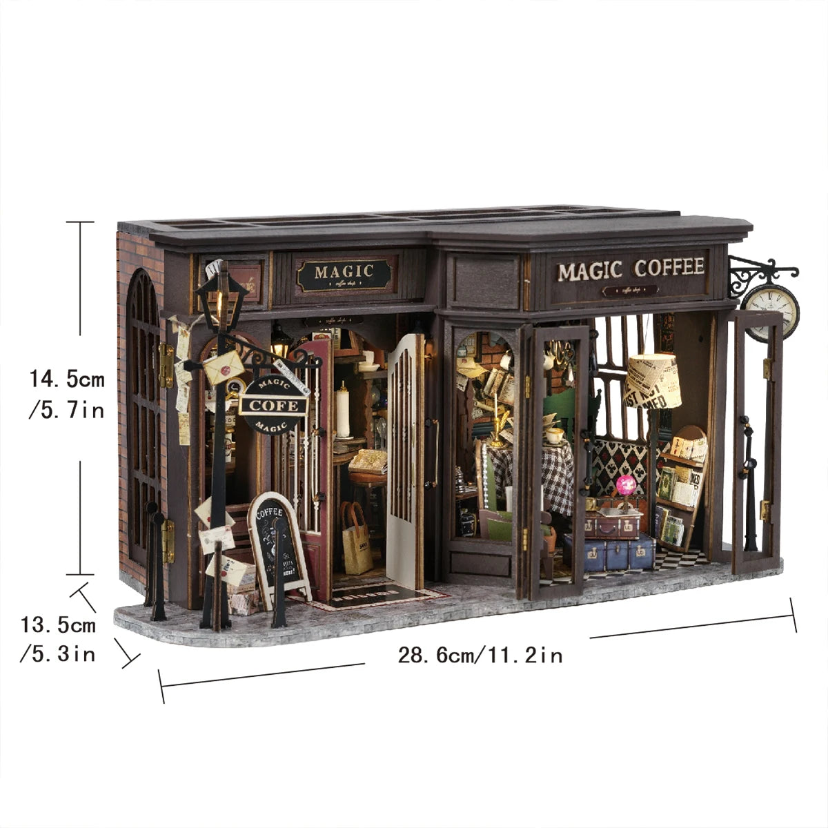 Magical Doll House Wooden Miniature DIY Assembly Building Model Kit Production of Small Room Toys Decorations with Furniture