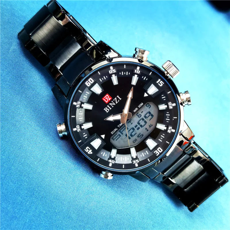 Top Brand Luxury Mens Quartz Gold Watches Men Sports Waterproof Dropship Man Wristwatch Chronograph Male Clock Relogio Masculino