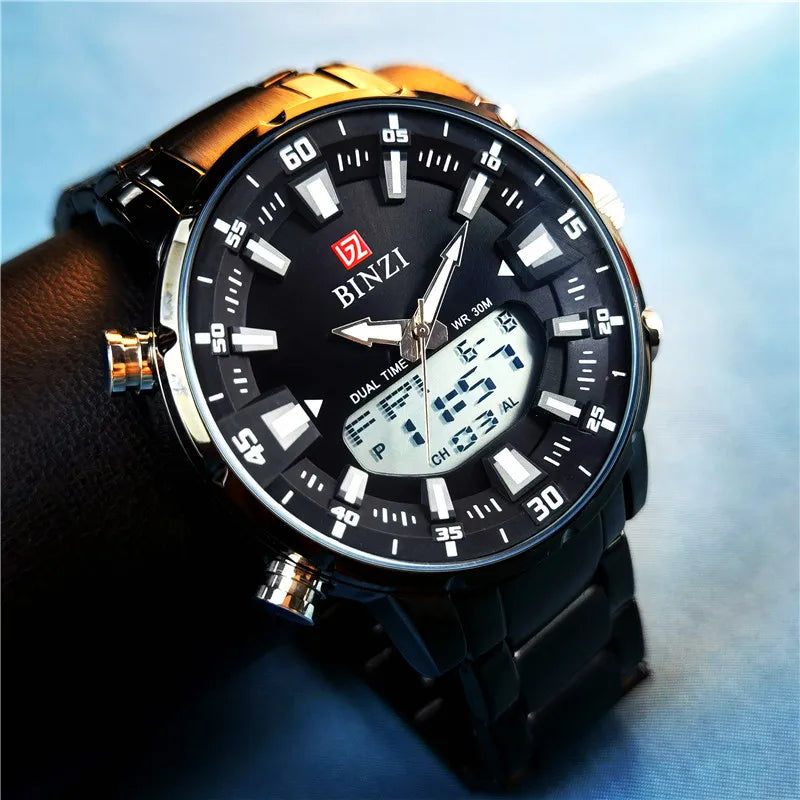 Top Brand Luxury Mens Quartz Gold Watches Men Sports Waterproof Dropship Man Wristwatch Chronograph Male Clock Relogio Masculino