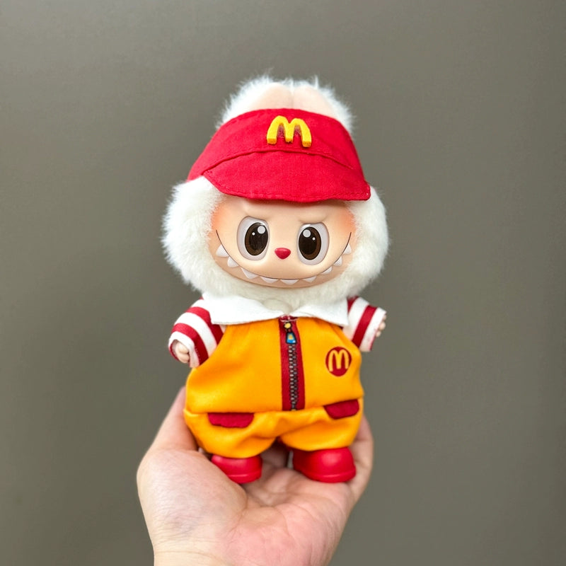 for Sale Only Clothes Fit Labubu Pull Cloth Doll Clothes 17cm Plush Vinyl Pendant Can Wear Clothes Christmas Set