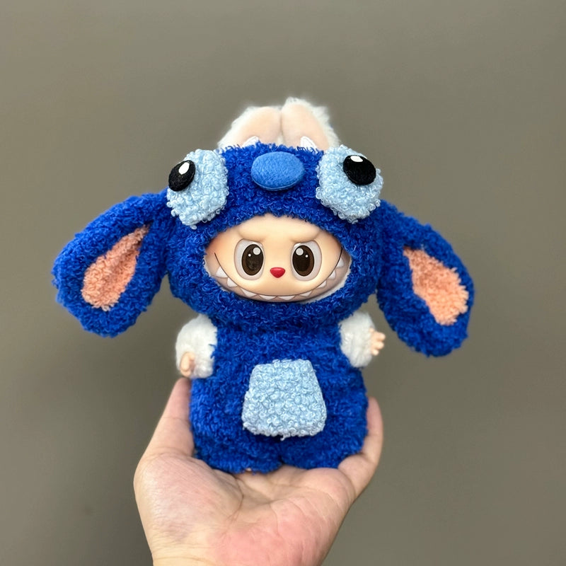 for Sale Only Clothes Fit Labubu Pull Cloth Doll Clothes 17cm Plush Vinyl Pendant Can Wear Clothes Christmas Set