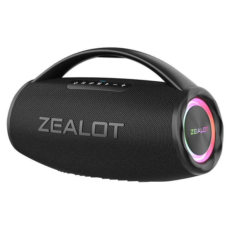 ZEALOT-S97 80W Bluetooth Speaker Powerful Wireless Speaker with Portable Handle, for Party, Camping,RGB Colorful Light