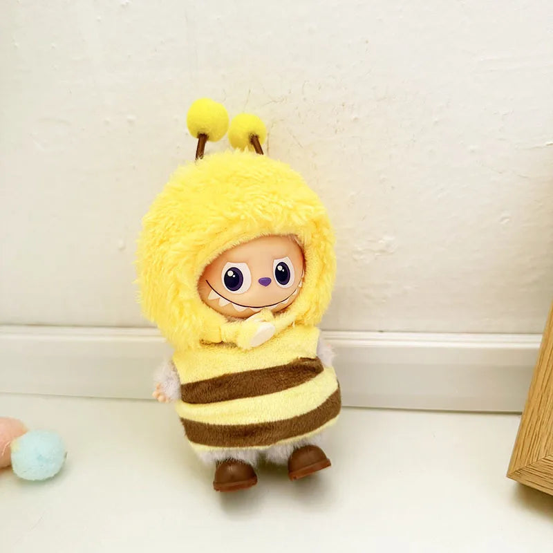 For Labubu 4.0 Pin for Love Clothes Pink Green Dinosaur Suit For 10.5cm Labubu doll Outfit Clothes Accessories