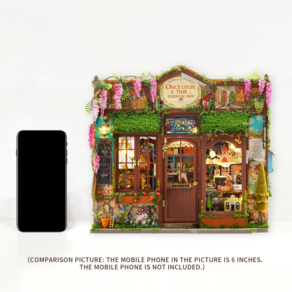 Micro house doll house kit 3D puzzle assembly building model DIY handmade toy set, room bedroom decoration wooden crafts Christm