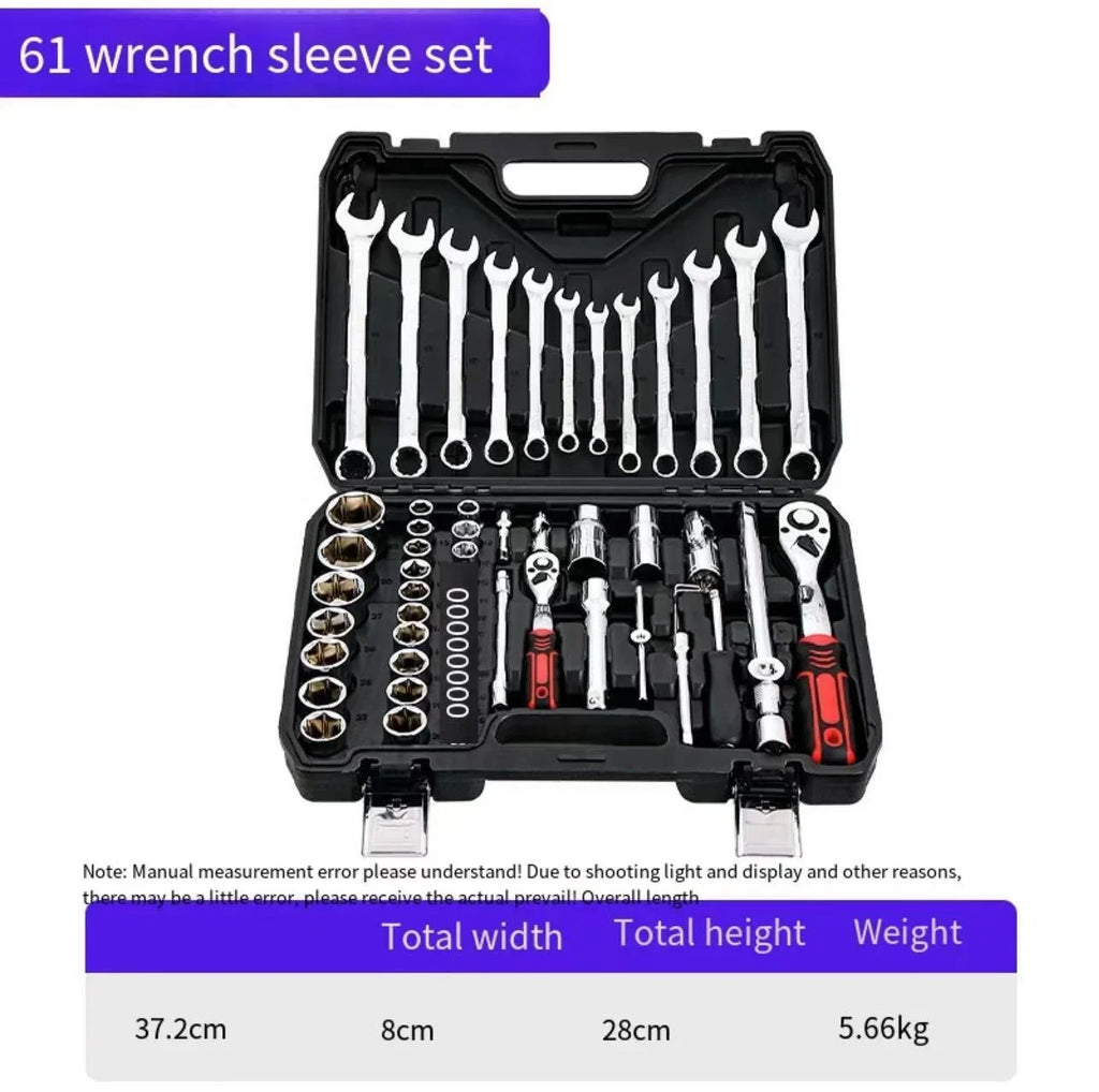 Tools Metric Auto Repair Tool Set Wrench, Ratchet Socket Set Complete Set Of 61 Pieces