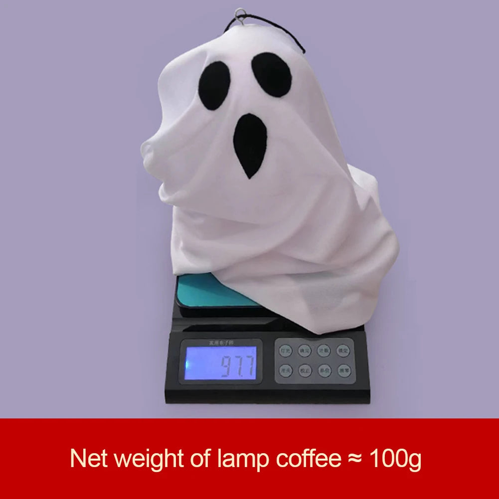 Spooky Ghost Halloween Decor Waterproof Halloween Glowing White Ghost Glowing Door Hanging Ghost for Halloween Garden Home Decor