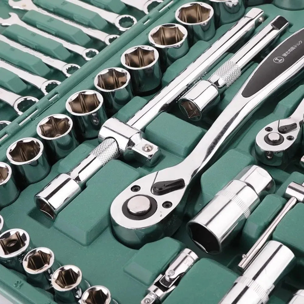 53Piece Wrench Set Kit Multifunctional Complete Professional Tools Kit Ratchet Spanner Household Mechanical Workshop Tools