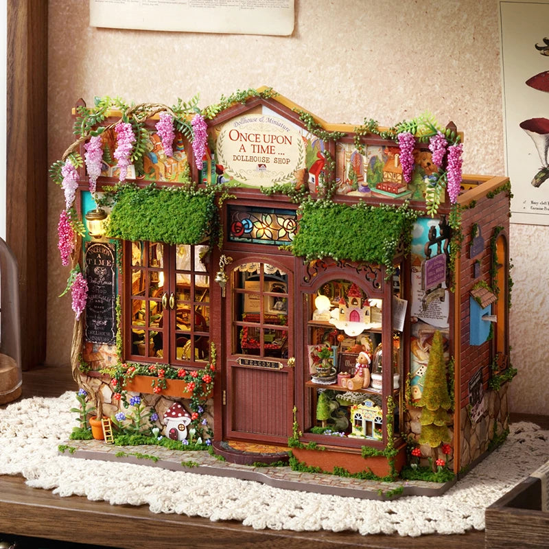 Wooden Doll House Kit 3D Puzzle Assembly Building Model DIY Handmade Toy Set Room Bedroom Decoration Dollhouse For Christmas Gif