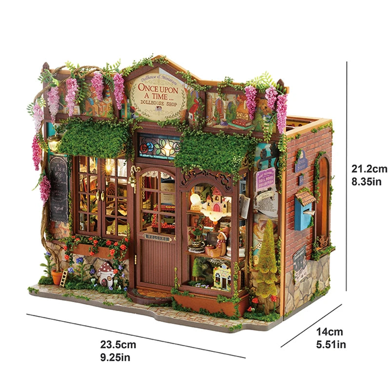 Wooden Doll House Kit 3D Puzzle Assembly Building Model DIY Handmade Toy Set Room Bedroom Decoration Dollhouse For Christmas Gif