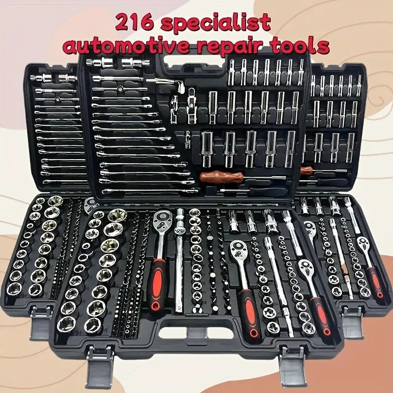 Repair DIY Tool Kit Hand Power Source Ratchet Wrench Set Car Bike Maintenance Garden OEM Customized Tools Set