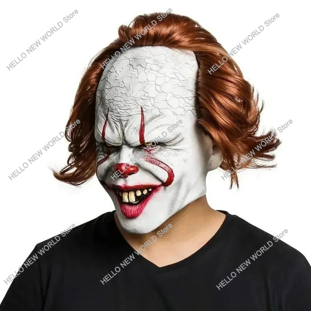 Halloween Mask Luminescent Stephen King's It Mask Pennywise Horror Clown Joker Mask Clown  Halloween Cosplay Costume Props