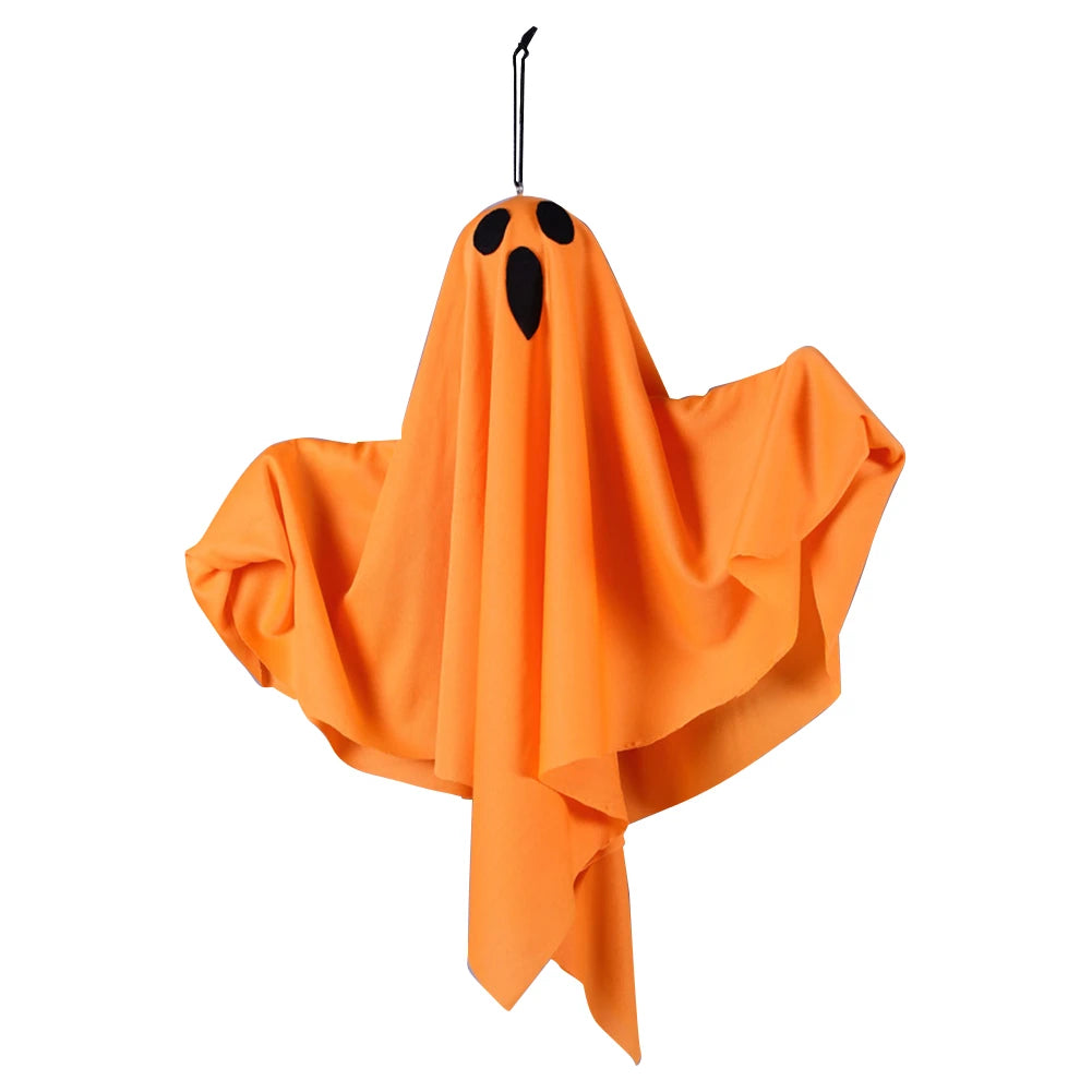 Spooky Ghost Halloween Decor Waterproof Halloween Glowing White Ghost Glowing Door Hanging Ghost for Halloween Garden Home Decor