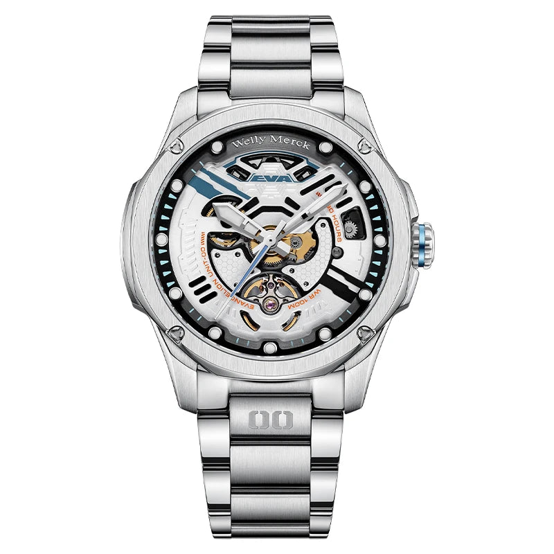 EVA×WM Watch Automatic Mechanical Watches Man Stainless Steel Waterproof Limited Edition Watch Joint Series Welly Merck Watch