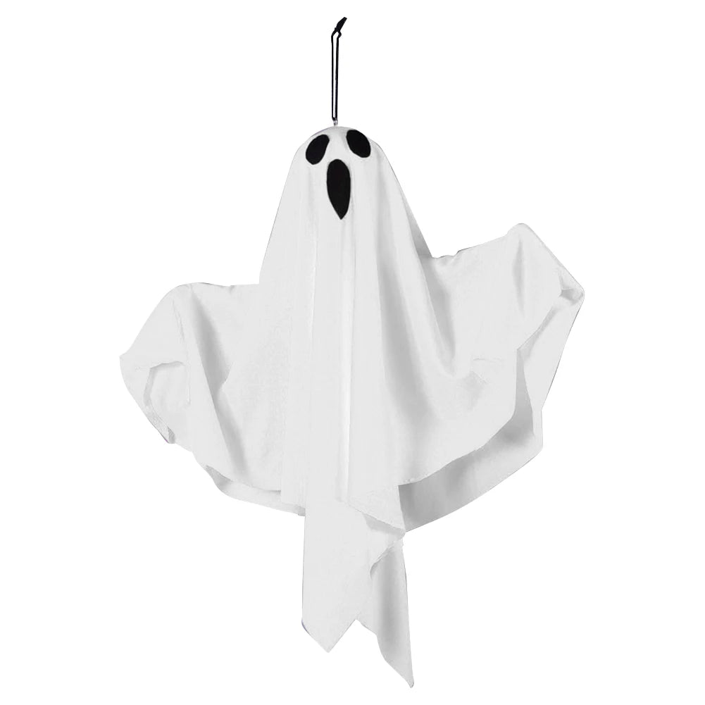 Spooky Ghost Halloween Decor Waterproof Halloween Glowing White Ghost Glowing Door Hanging Ghost for Halloween Garden Home Decor