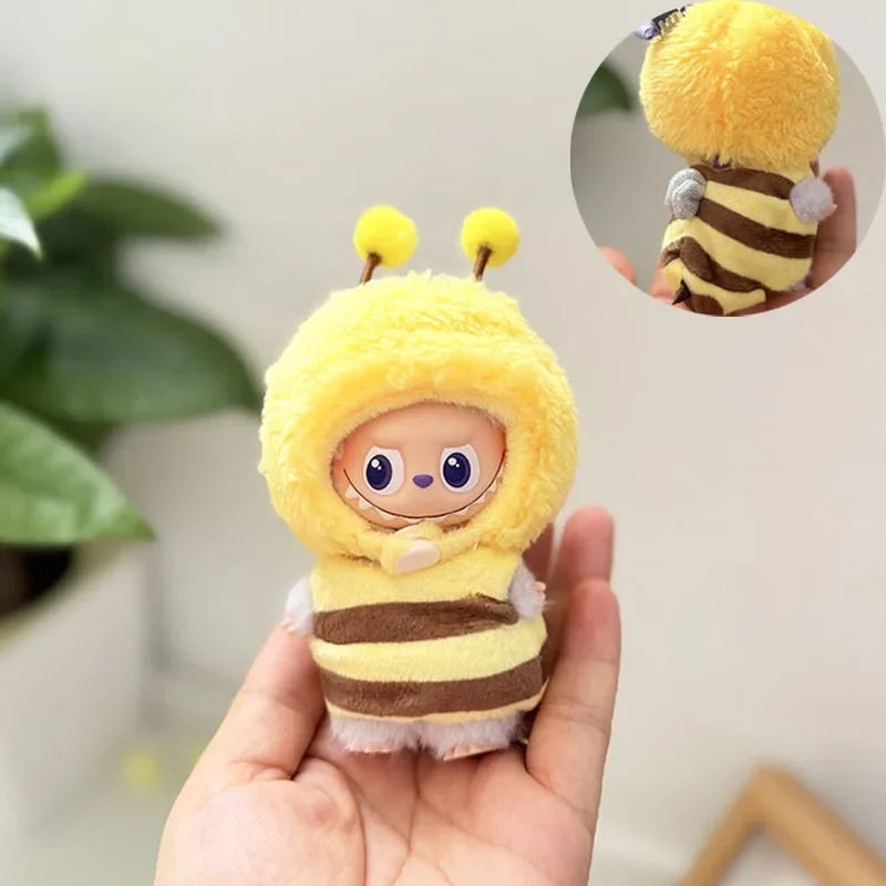 For Labubu 4.0 Pin for Love Clothes Pink Green Dinosaur Suit For 10.5cm Labubu doll Outfit Clothes Accessories