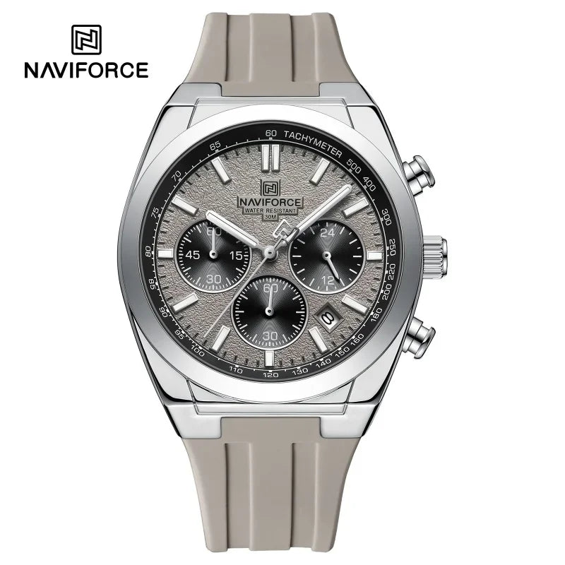 NAVIFORCE Brand Mens Fashion Luxury Quartz Wristwatches Sports 24 hours and Date Display Waterproof Chronograph Clock Male Gift