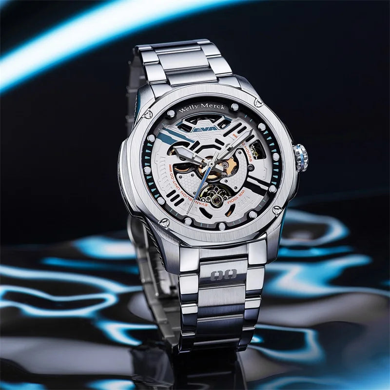 EVA×WM Watch Automatic Mechanical Watches Man Stainless Steel Waterproof Limited Edition Watch Joint Series Welly Merck Watch