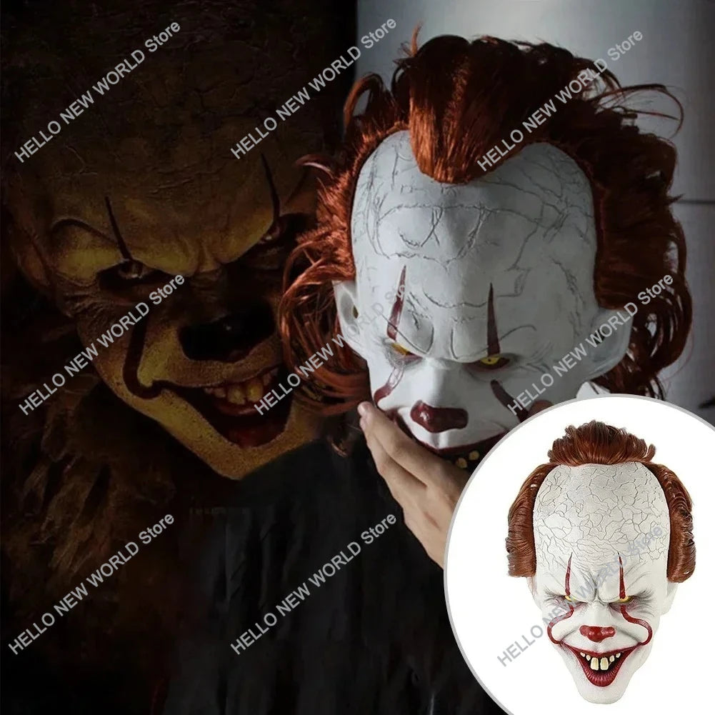 Halloween Mask Luminescent Stephen King's It Mask Pennywise Horror Clown Joker Mask Clown  Halloween Cosplay Costume Props