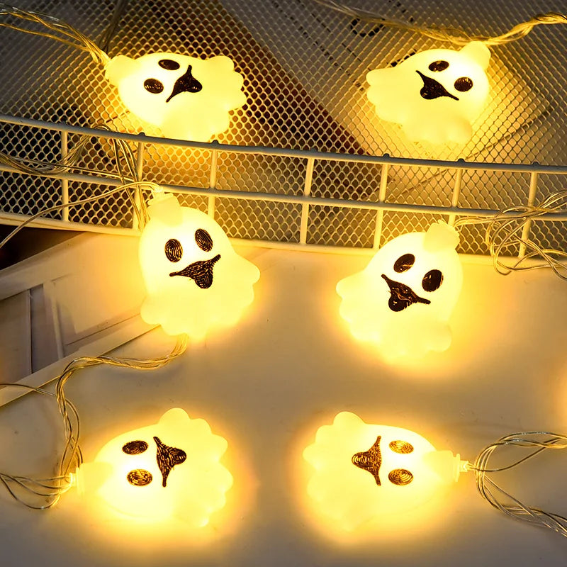 2024 New Halloween String Lights attery Operated Ghost String Lights Cute Halloween Lights Indoor for Party Decorations 676