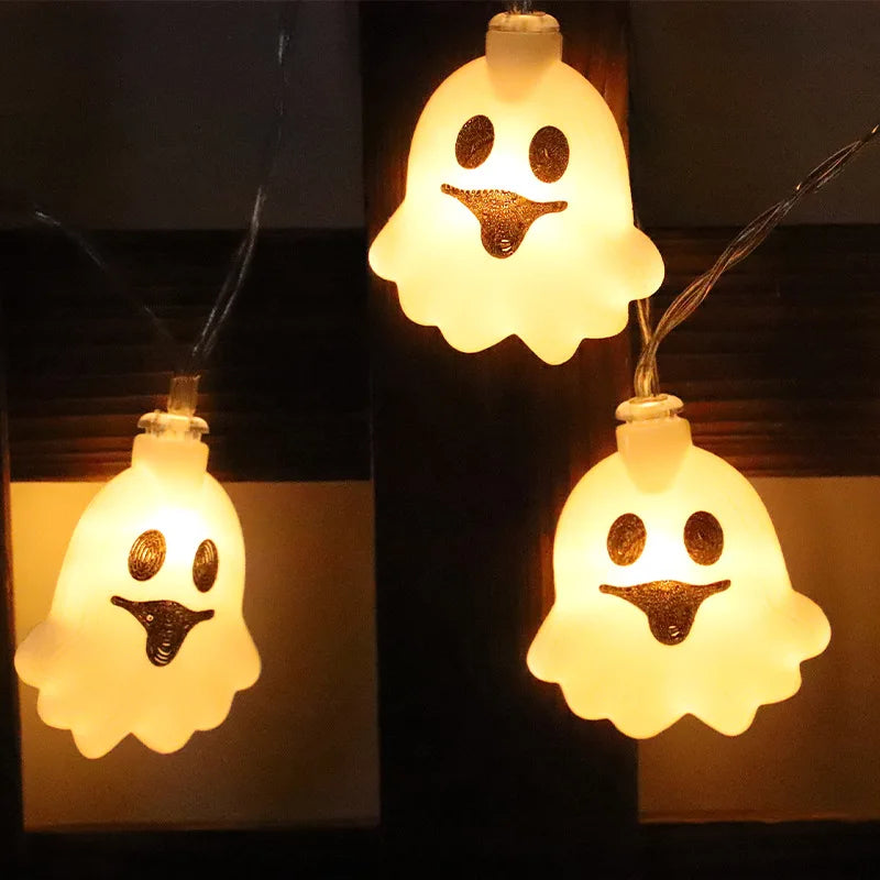 2024 New Halloween String Lights attery Operated Ghost String Lights Cute Halloween Lights Indoor for Party Decorations 676