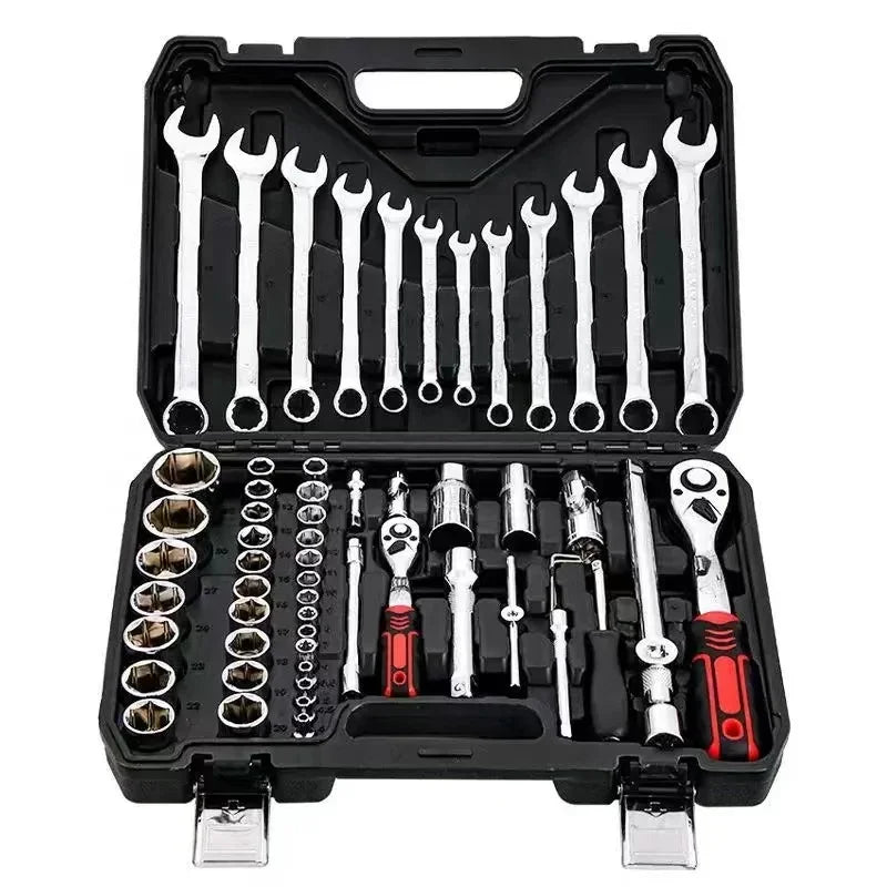 Tools Metric Auto Repair Tool Set Wrench, Ratchet Socket Set Complete Set Of 61 Pieces