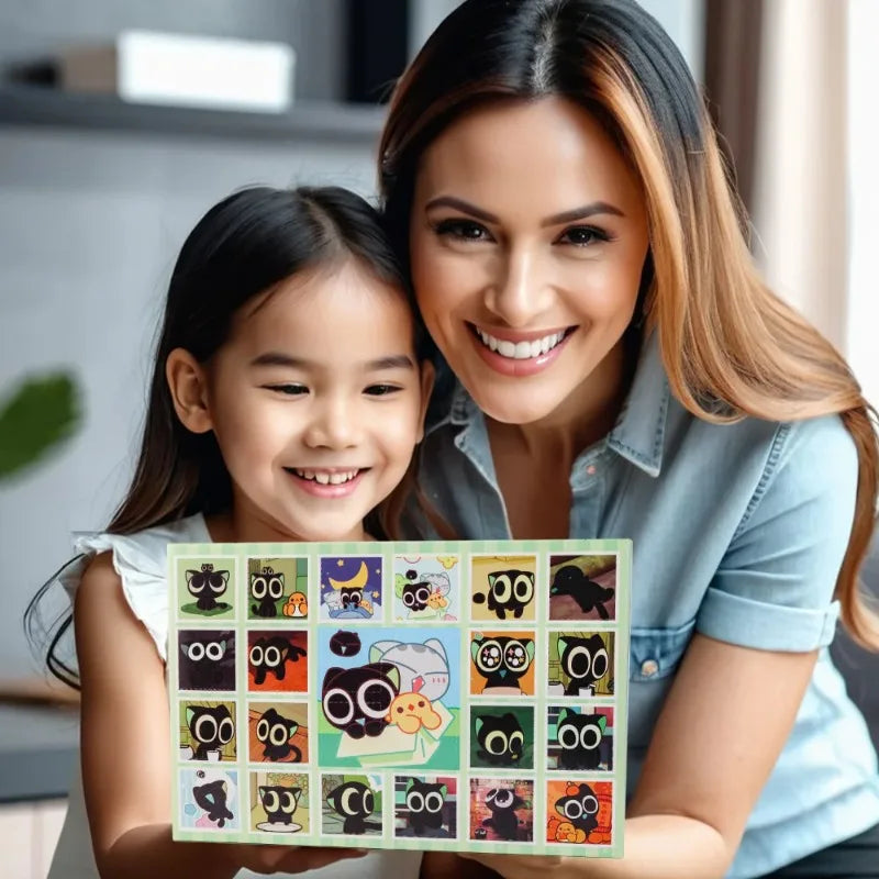 Kawaiiro Little Black Surprise Blind Box Doll, desktop decoration, Hole Fun Blind Box Fun toy Christmas gifts