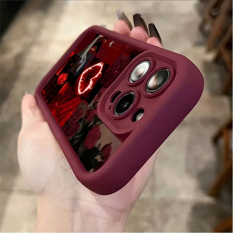 Heart pattern embossed graphic phone case for iPhone 15 14 13 12 11 x XR Xs SE2 SE 8 7 plus pro Max mini silicone back cover