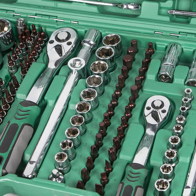 Repair DIY Tool Kit Hand Power Source Ratchet Wrench Set Car Bike Maintenance Garden OEM Customized Tools Set