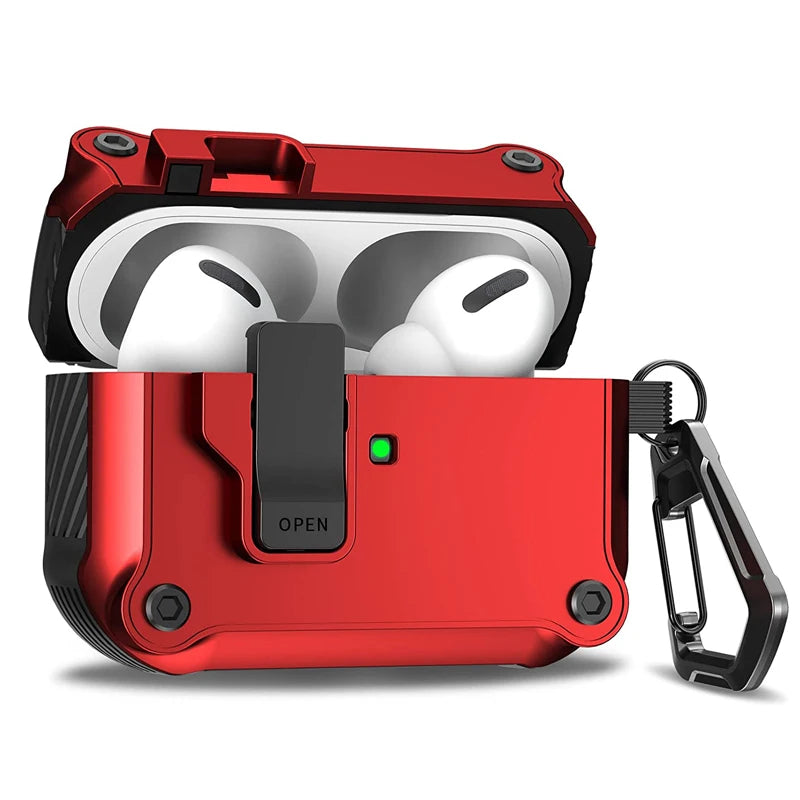 Security Lock Cover for AirPods Pro 3 2025 Case for AirPods Pro3 Pro 3rd Gen 2025 Cases Shockproof PC Headphone Fundas With Hook
