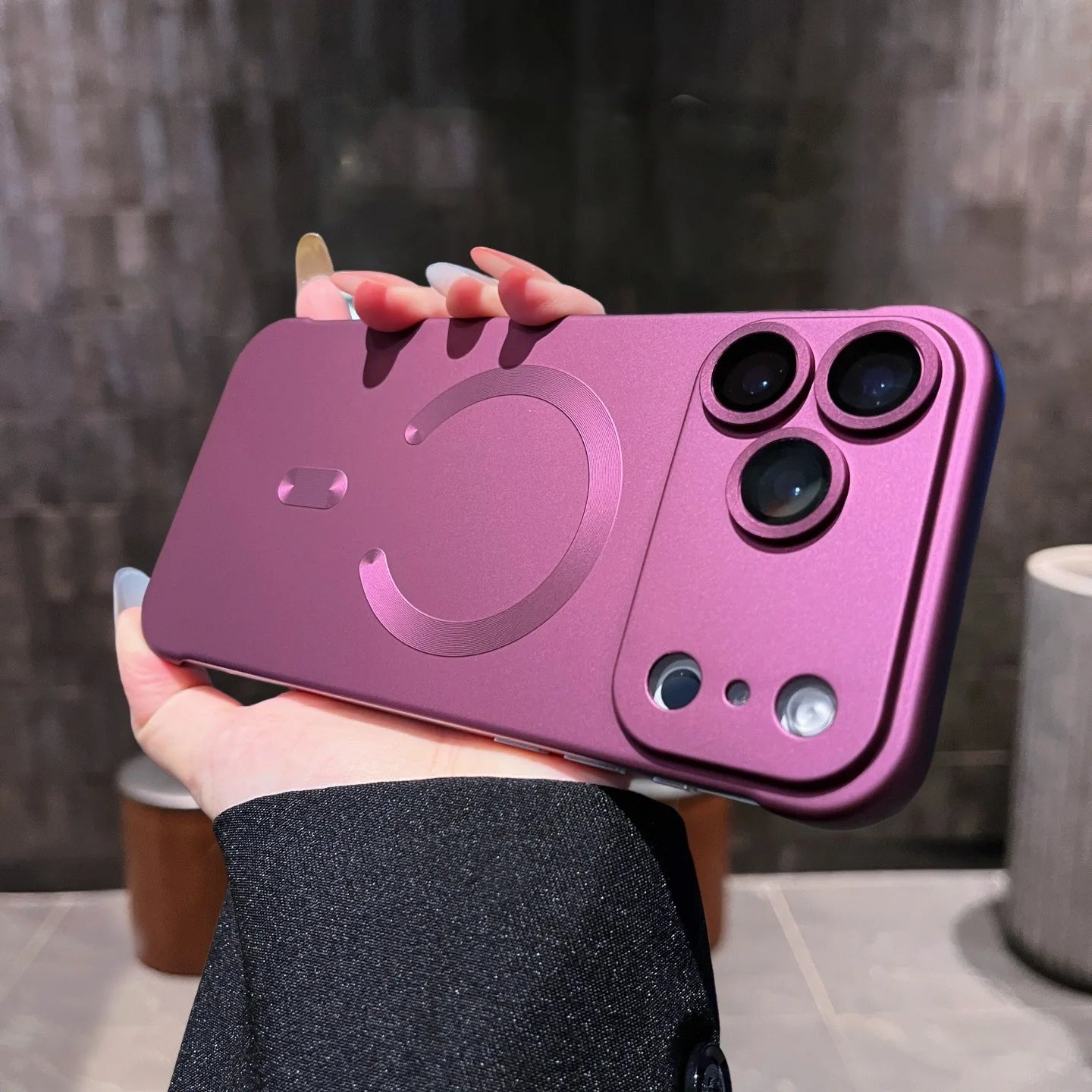 Luxury Plating Frameless Magsafe Case for iPhone 17 Pro Max Air Lens Film Ultra Thin PC Cover for iPhone 13 14 12 15 16 Pro Max